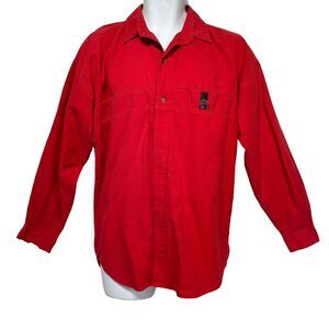 gitano red long sleeve button up shirt Size M